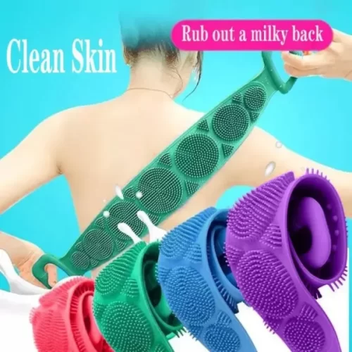 Silicone Back Scrubber Bath Belt, Bath Scrubber for Exfoliation and Deep Cleaning – image 4