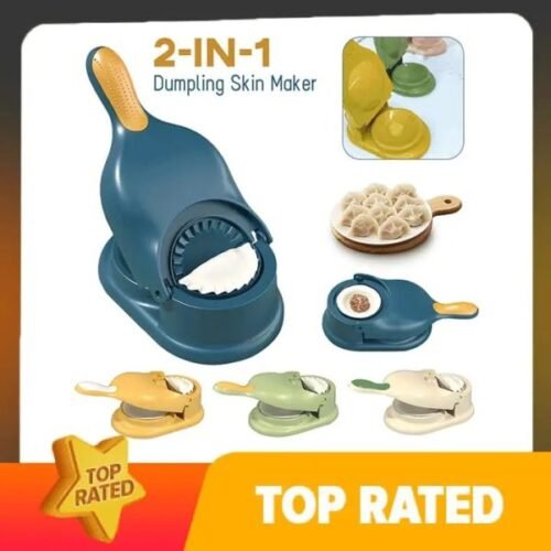 2-in-1 Dumpling Wrapper Tool Food Grade Manual Dumpling Wrapper Mold Labor-Saving Baking Pastry Home Kitchen Gadget (Random Color, Without Box)