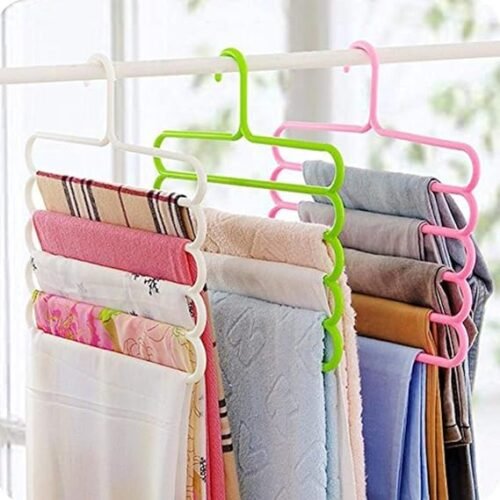 Plastic Five Layer Multi-purpose Clothes Hanger – image 3