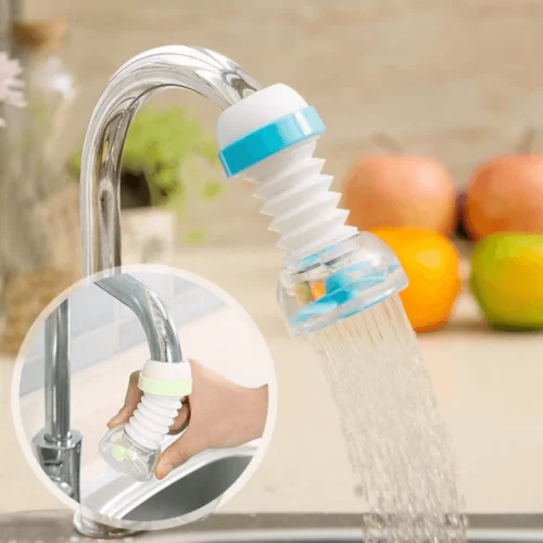 Adjustable Rotating Faucet Anti-splash Water-saving Valve Filter Tap Kitchen Device Head Swivel Spout – image 2