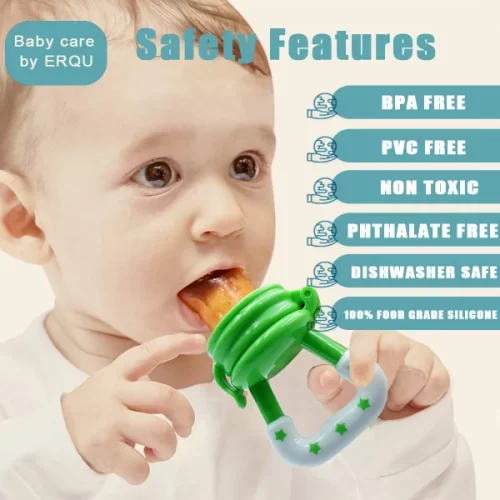 Baby Solid Fruit Feeder Nibbler Teether Silicone Pacifier for Infants