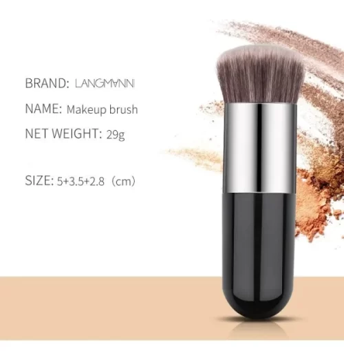 Chubby Pier Foundation Brush Flat Cream Makeup Brushes Professional Cosmetic Makeup Brush – image 2