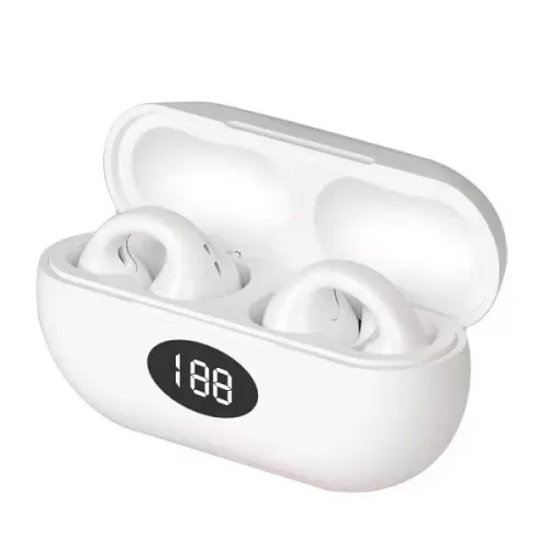 Ear Cuff Wireless Earbuds with Earhooks | Mini Bone Earcuffs Headphones | Waterproof Cycling Earpiece | Noise Reduction Sports Earphones (Random Color)