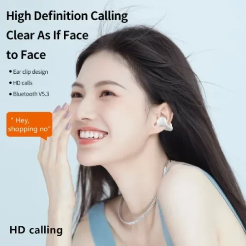 Ear Cuff Wireless Earbuds with Earhooks | Mini Bone Earcuffs Headphones | Waterproof Cycling Earpiece | Noise Reduction Sports Earphones (Random Color) – image 6