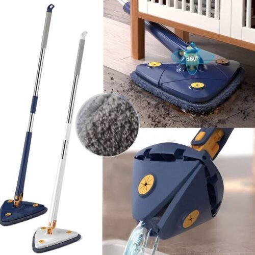 Extendable Triangle Mop 360 Twist Squeeze for Window, Glass, Toilet, Bathroom, Floor, and Household Cleaning – image 4