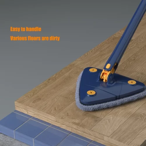 Extendable Triangle Mop 360 Twist Squeeze for Window, Glass, Toilet, Bathroom, Floor, and Household Cleaning