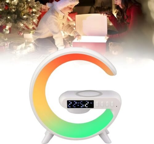 G63 – G Lamp Multi-functional Led Clock Display Speaker | Wireless Charging Bluetooth Speaker Atmosphere Night Lamp With Alarm Clock – image 8