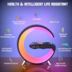 G63 – G Lamp Multi-functional Led Clock Display Speaker | Wireless Charging Bluetooth Speaker Atmosphere Night Lamp With Alarm Clock