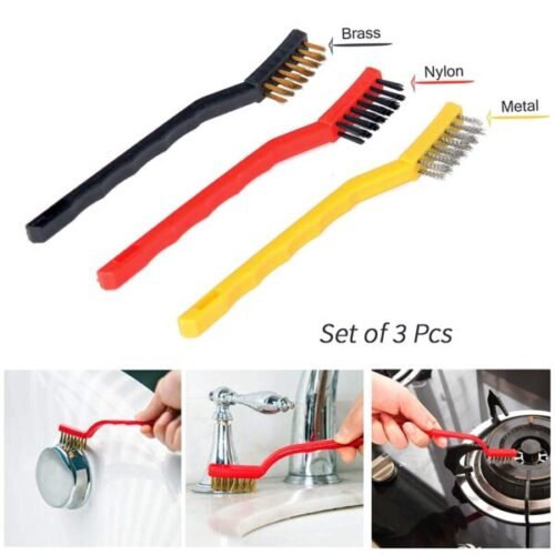 Gas Stove Cleaning Wire Brush Kitchen Tool with Durable Metal Fiber Bristles
