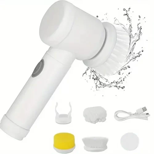 Handheld Electric Cleaning Brush Scrubber - 5 In 1 Multifunctional Electric Brush for Kitchen, Bathroom, and Household Cleaning – image 3
