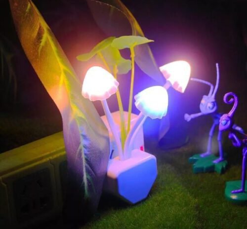 Mushroom LED Night Light – Flower Lamp for Bedroom, Baby Room, Gifts for Kids, Family & Friends (Random Colors) – image 4