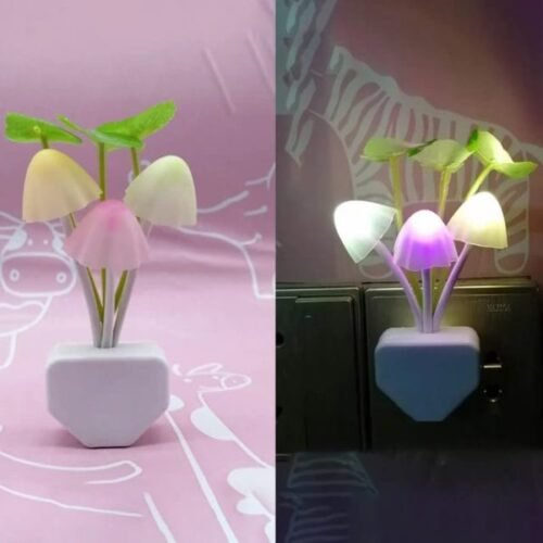 Mushroom LED Night Light – Flower Lamp for Bedroom, Baby Room, Gifts for Kids, Family & Friends (Random Colors) – image 3