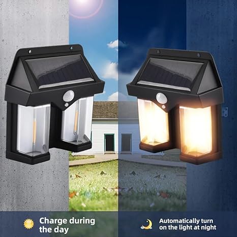 Outdoor Solar Wall Lamp - Induction Garden Lamp with Tungsten LED for Villas, Pathways, and Night Lighting – image 2