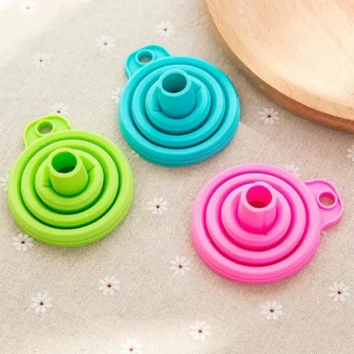 Silicone Oil Funnel, Kitchen Liquid Oil Dispensing Tool, Flexible and Heat-Resistant, Random Color – image 2
