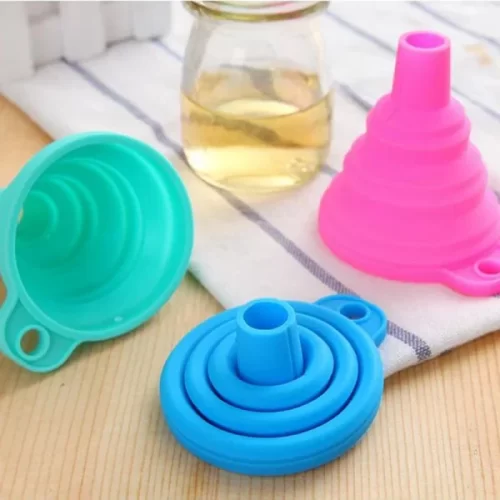 Silicone Oil Funnel, Kitchen Liquid Oil Dispensing Tool, Flexible and Heat-Resistant, Random Color – image 5