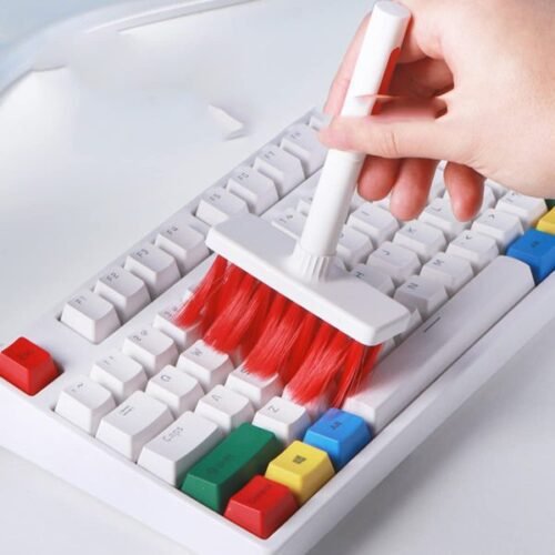 Soft Brush 5 In 1 Multi-function Cleaning Tools Kit for Keyboards & Earphones – High-Density Brush Set (Random Color) – image 3