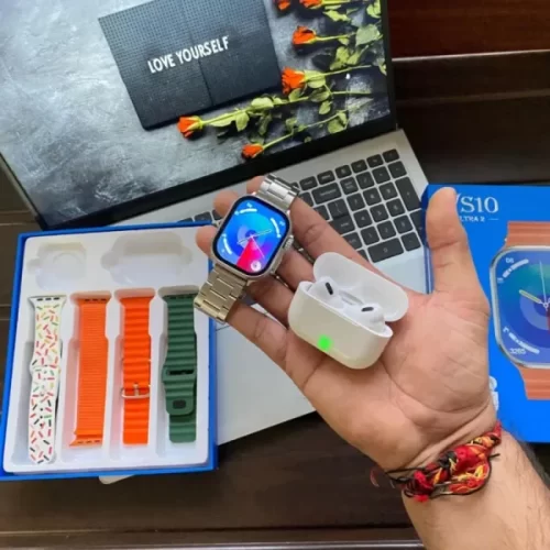 Ws10 Ultra 2 – 10 In 1 Smartwatch Set with Wireless TWS Earphones & 7 Assorted Watch Straps – image 2
