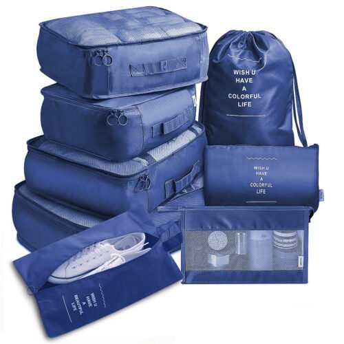 8-piece Set Luggage Divider Bag Travel Storage Clothes Underwear Shoes Organizer Packing Cube Bag – image 8