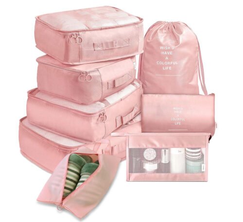 8-piece Set Luggage Divider Bag Travel Storage Clothes Underwear Shoes Organizer Packing Cube Bag – image 5