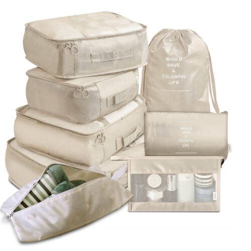 8-piece Set Luggage Divider Bag Travel Storage Clothes Underwear Shoes Organizer Packing Cube Bag – image 7