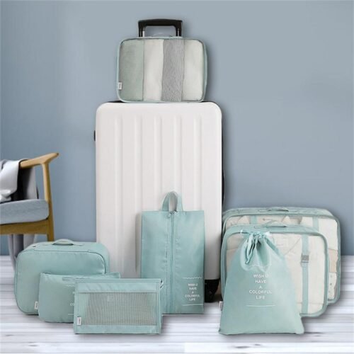 8-piece Set Luggage Divider Bag Travel Storage Clothes Underwear Shoes Organizer Packing Cube Bag – image 6