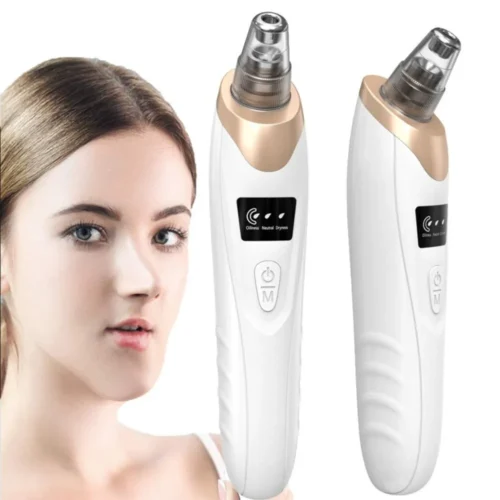 Blackhead vacuum with 3 suction levels shown on display