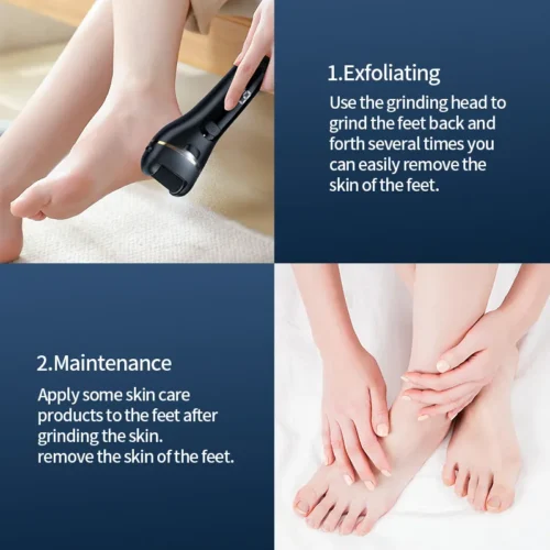 How to use the electric foot file and apply moisturiser