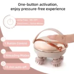 Electric scalp massager with one-button control and auto-off