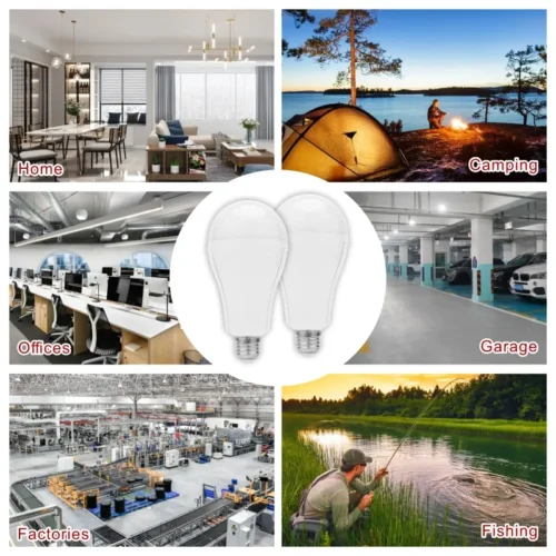 Rechargeable emergency LED bulb for home, office and shop use