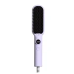 Hair Straightener Brush with LCD – 5 Heat Settings, Ceramic Comb