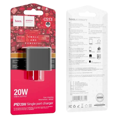 hoco CS13 Ocean 20W charger size and specs