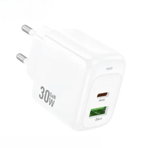 hoco CS55A white PD30W QC3.0 dual port wall charger