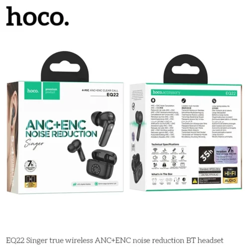 hoco EQ22 Bluetooth 5.4 earbuds features overview