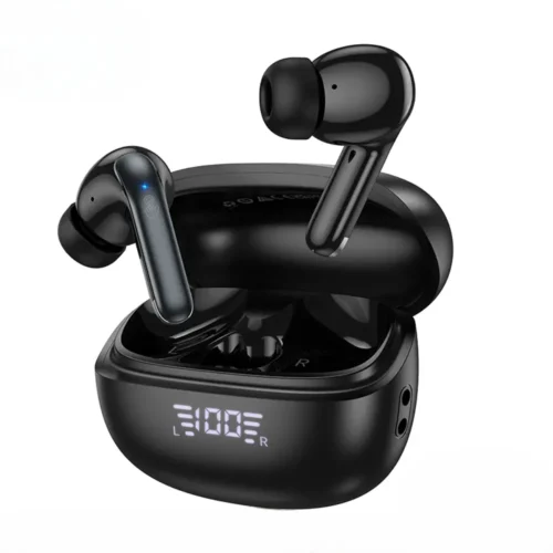 hoco EQ5 earbuds case with LED battery percentage display