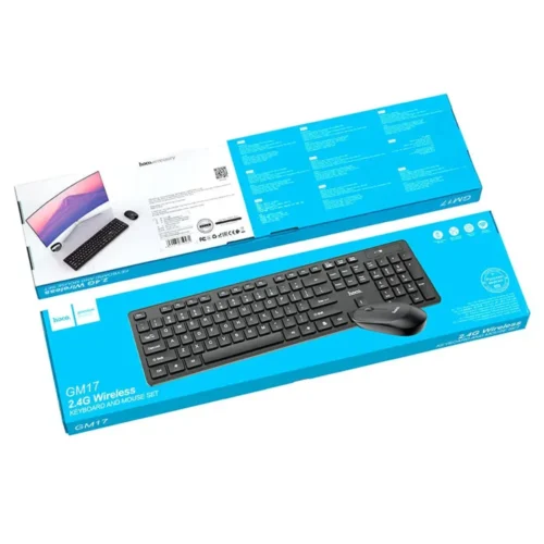 hoco GM17 2.4G wireless keyboard and mouse set with USB receiver