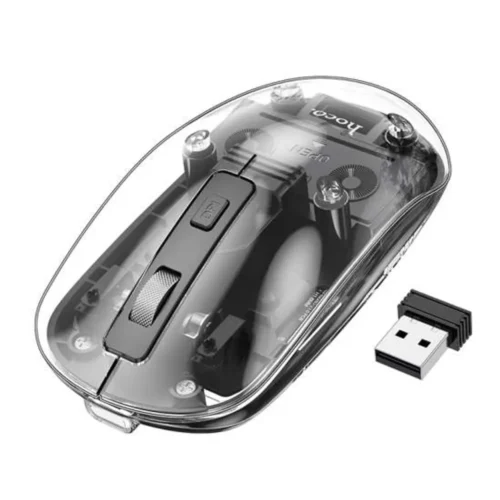 hoco GM29 Mysterious silent wireless mouse in transparent black
