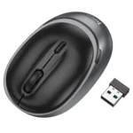 hoco GM34 dual-mode business wireless mouse in black metal gray