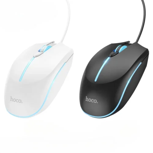 hoco GM37 wired gaming mouse in black, top view