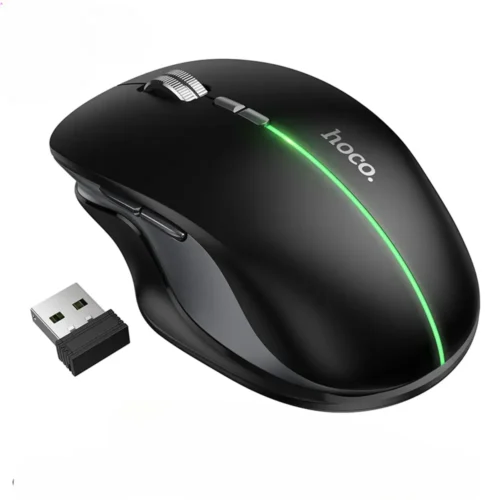 hoco GM40 Dixon RGB dual-mode wireless mouse in dark night black