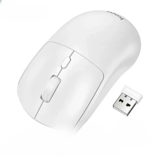 hoco GM42 Platino mouse side view, ergonomic shape