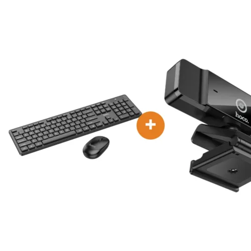 hoco Work Desk Kit – Wireless Keyboard & Mouse + HD Webcam