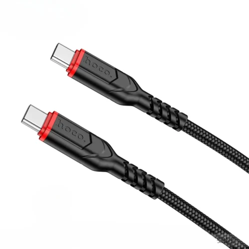 hoco X59 Victory 60W Type-C to Type-C Cable 2m – 20V/3A Fast Charging for Phone & MacBook Air