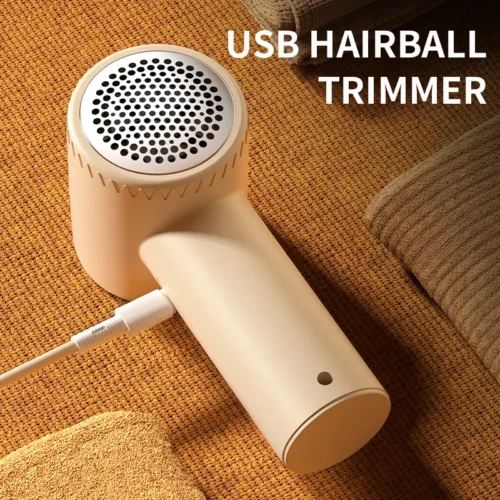 Rechargeable lint remover with USB charging cable