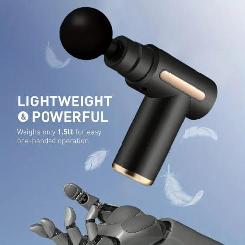 Black mini massage gun, lightweight design