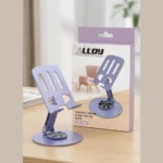 Alloy Phone Stand K81 – 360° Rotating Foldable Desk Holder