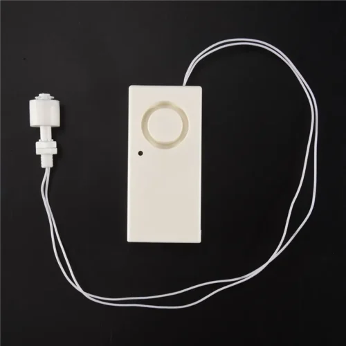Water tank overflow alarm with cable and float sensor