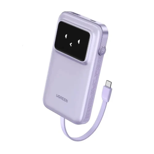 UGREEN 10000mAh power bank with built-in cable, model 35604B