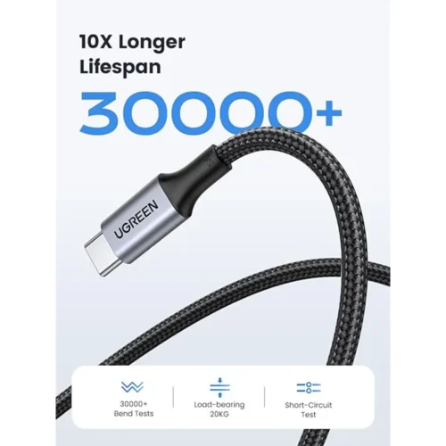 UGREEN 70428 USB-C cable aluminum alloy plug close-up