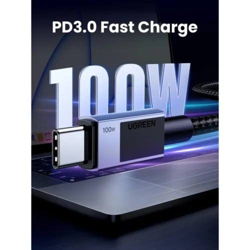 UGREEN 100W USB-C to USB-C Nylon Cable 1m – photo 2