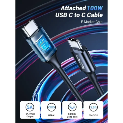 UGREEN 130W fast car charger in a car power socket